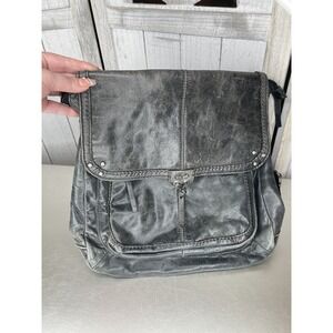 The Sak Women's Ventura Convertible Black Distressed Leather Crossbody Backpack
